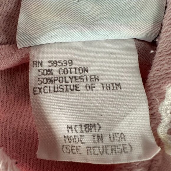 VTG KoKom Kids Pink Jacket Size 18 Month Flower Buttons Hooded - Picture 4 of 10